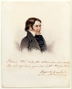 Porträt von David Crockett, 1834 von Anthony Lewis De Rose